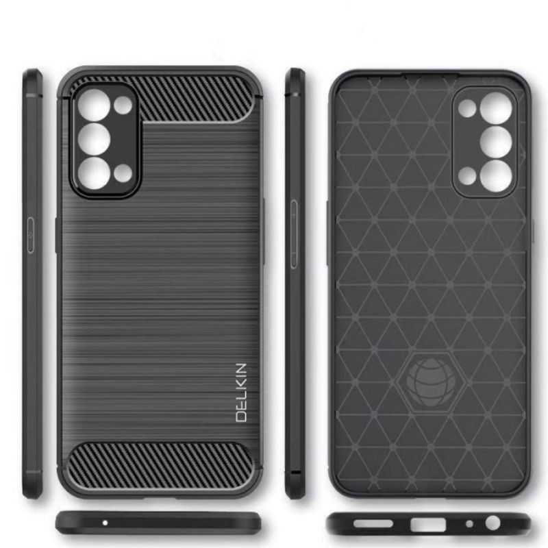 Oppo Reno 5 4G/5G Softcase Brushed Carbon Protect Camera