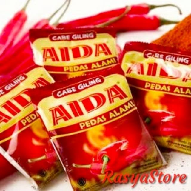 

Bubuk cabe Aida super pedas alami