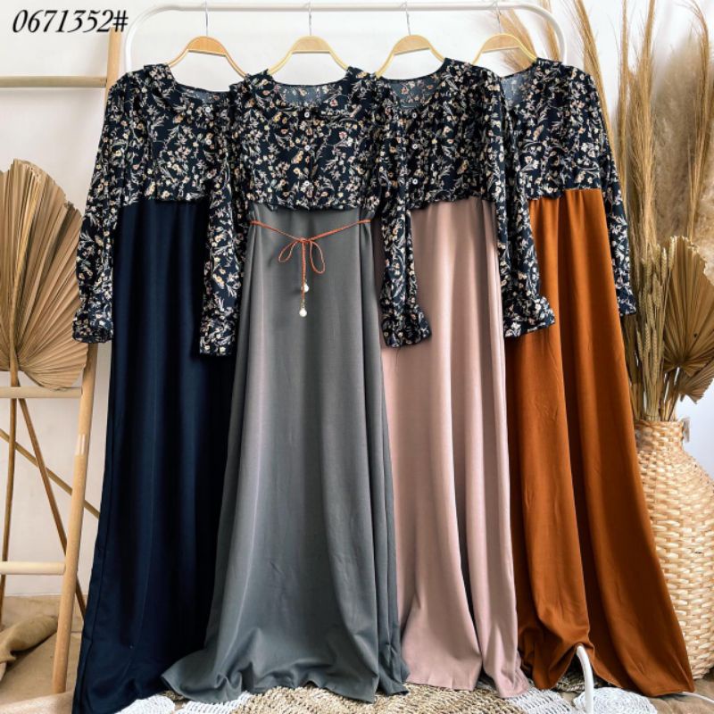 GAMIS TERBARU IMPORT Rajut Kombinasi Katun ALL SIZE