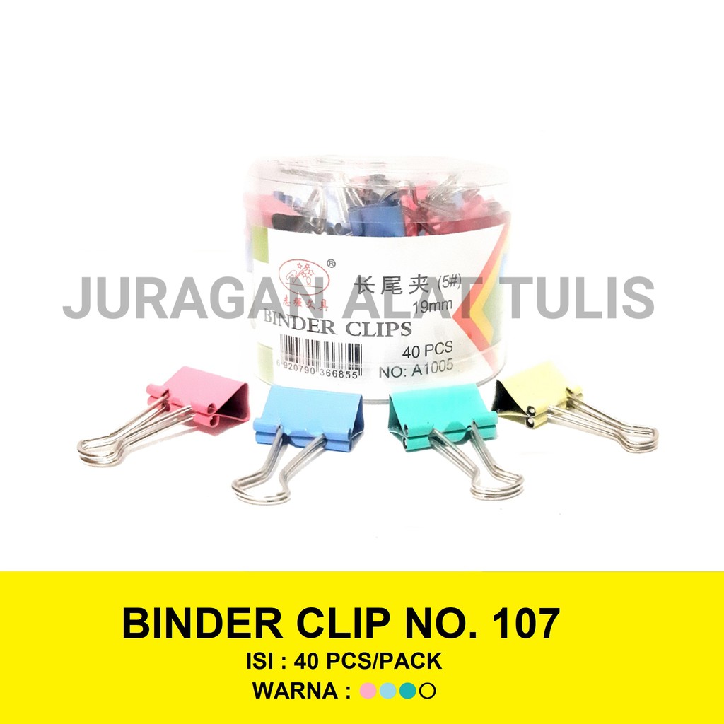 

BINDER CLIP / KLIP / PENJEPIT KERTAS WARNA 107