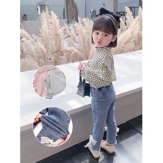 (LOLI-JKT) BS-195 SET ANAK CEWEK JEANS CINTA SIZE 100-140