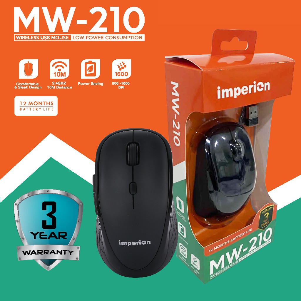 MOUSE WIRELESS MW110 / MW210 / MW310 - WIRELESS RECHARGEABLE MOUSE (LOW POWER CONSUMPTION)