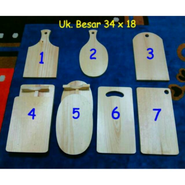 Talenan / Telenan / Telnan Kayu Pinus 34 x 18 MURAH TEBAL / Wooden Cutting Board