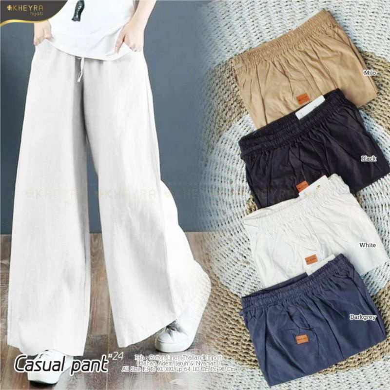 CASUAL PANT #24 ORI KHEYRA | Cotton Linen Thailand Import