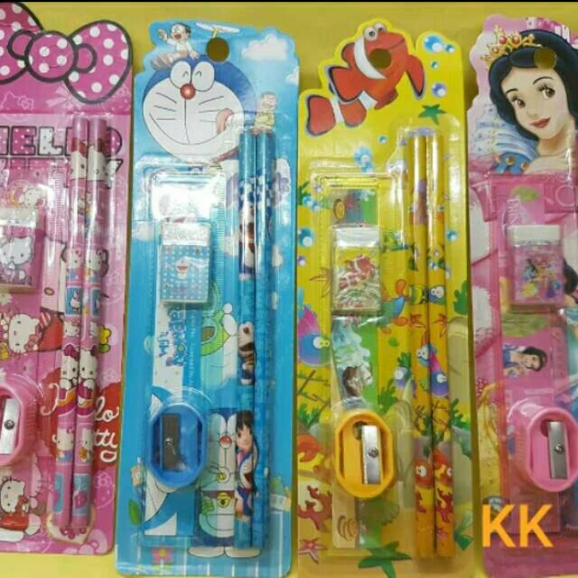 Paket Alat Tulis/study set/stationery set/souvenir ulang tahun anak