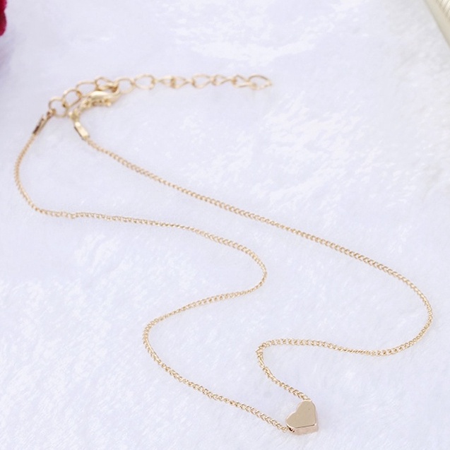 Kalung Wanita Fashion Korea Liontin Hati Simple Kecil Cantik Dalika