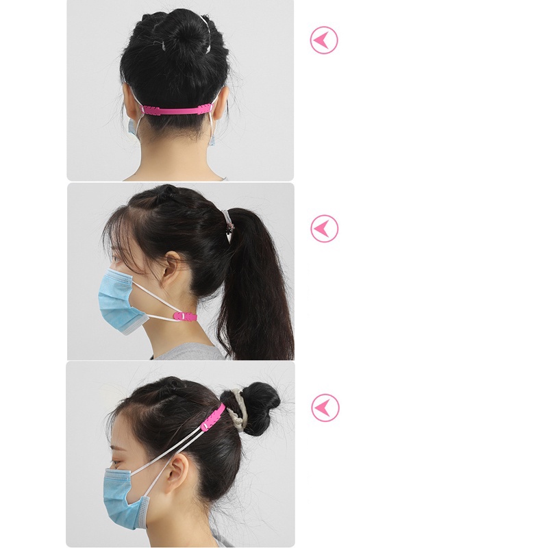 Strap Extension Kait Masker Elastis Adjustable Bahan Silikon Untuk Pria / Wanita