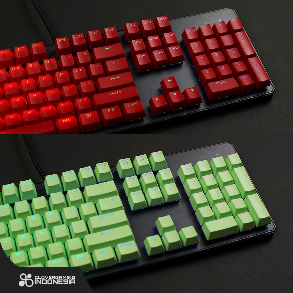 Keycaps CLV Color Standard - Mechanical Keyboard Fullsize ABS Backlit Full LED Gaming Warna