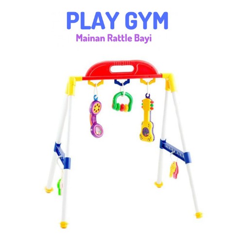 MJ Mainan Edukasi Anak Bayi Play Gym Melatih Motorik Rattle 3 4 5 6 7 Bulan Kado Lahiran Baby