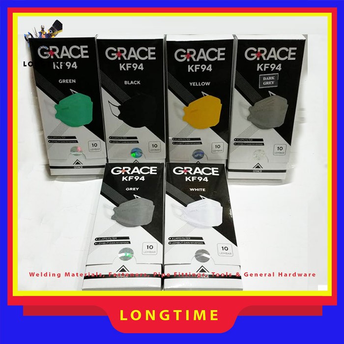 Masker KF94 Grace 4 Ply 1 Box Protective Mask KF94 Fish Type KN95