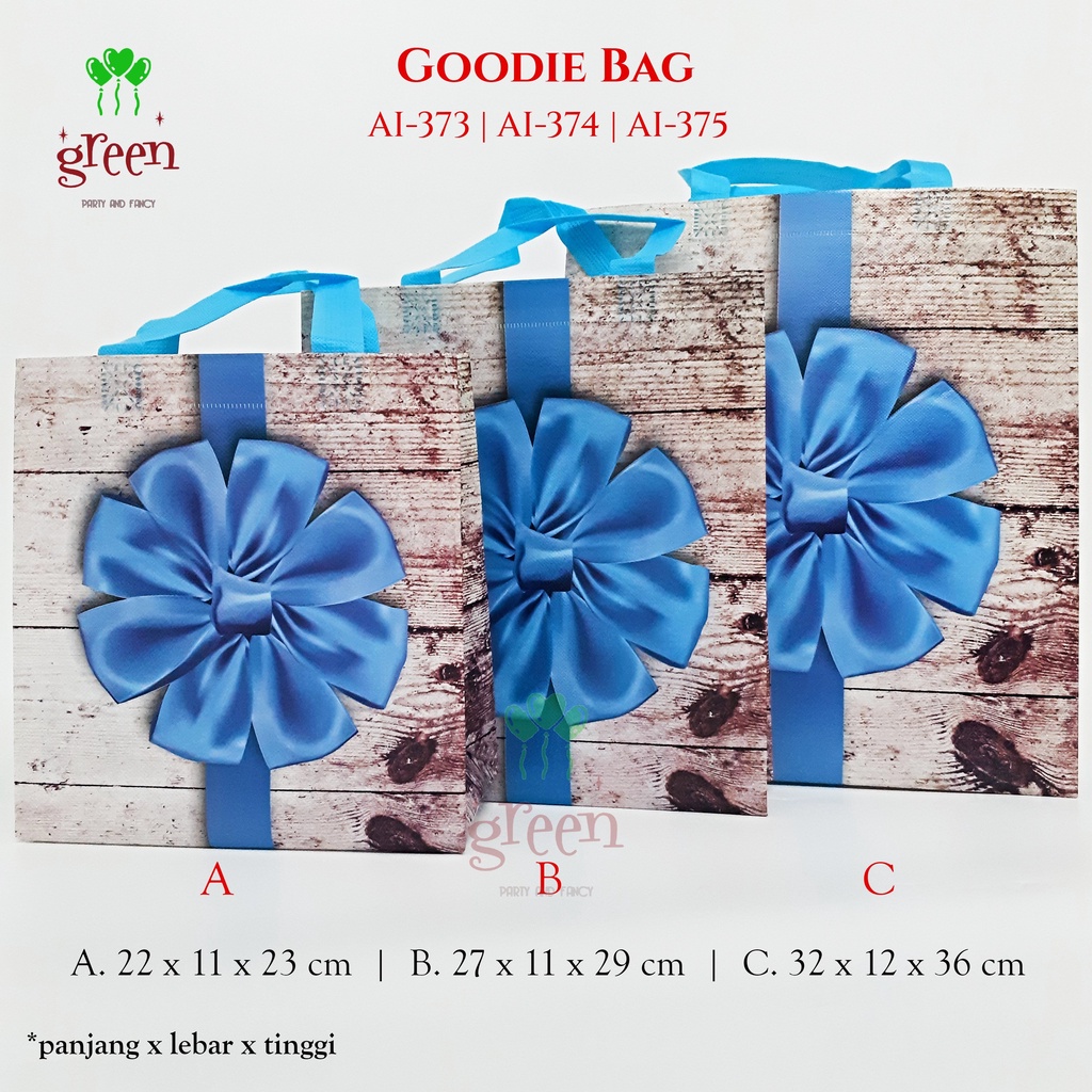 

Goodie bag | Gift bag | Souvenir bag | Shopping bag | Tas belanja | Tas kado | Gift wrap AI-373-374-375