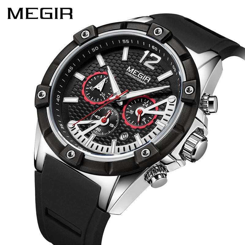 MEGIR 2083 Jam Tangan Pria Analog Chronograph Luminous WATCHKITE WKOS