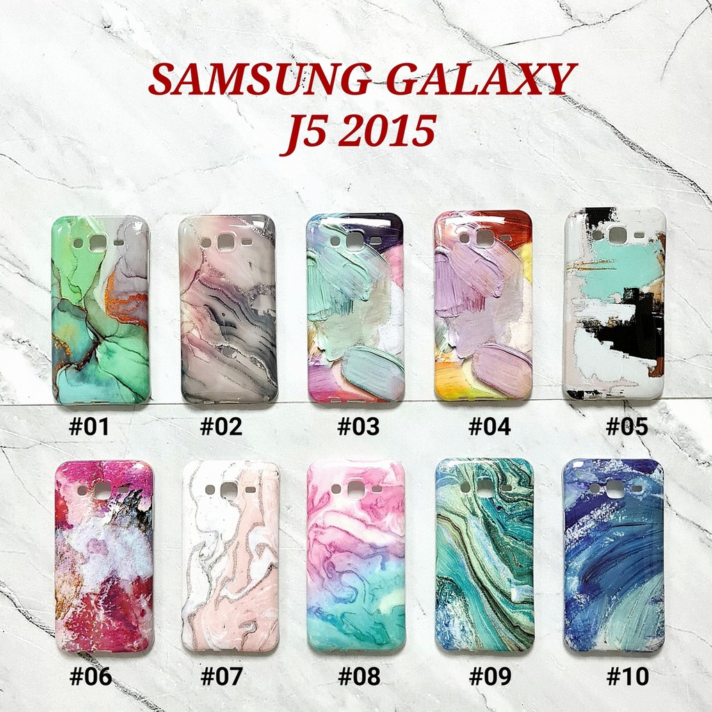 SAMSUNG J5 / J5 2015  J2 PRIME / GRAND PRIME  J7 PRIME  J7 PRO - PAINTING GLITER Soft Case Marble