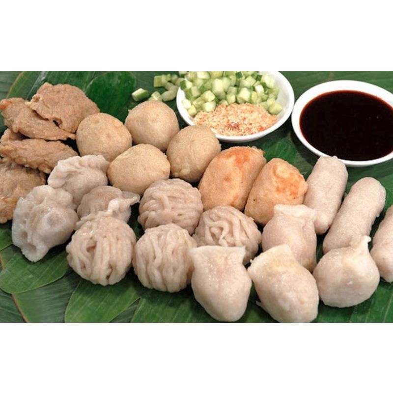 

paket pempek 100 ribu (terdiri 10 pempek lenjer, 5 pempek adaan dan 5 pempek telur)