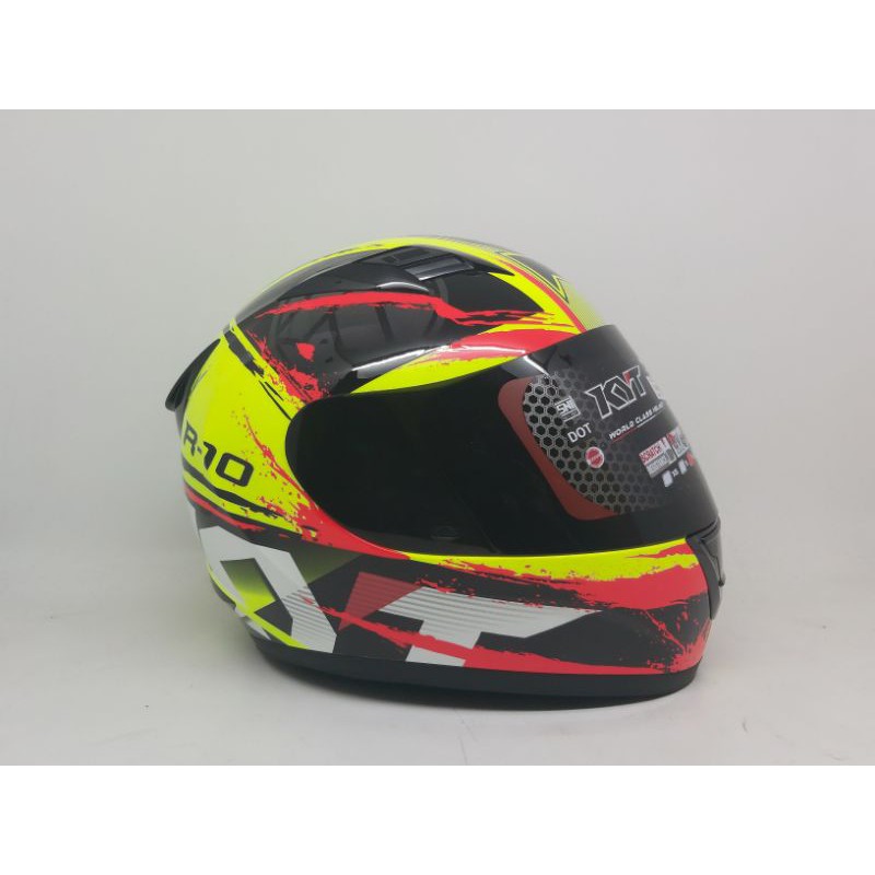 Helm Kyt R10 Seri 2 Yellow Fluo Black Red Fluo