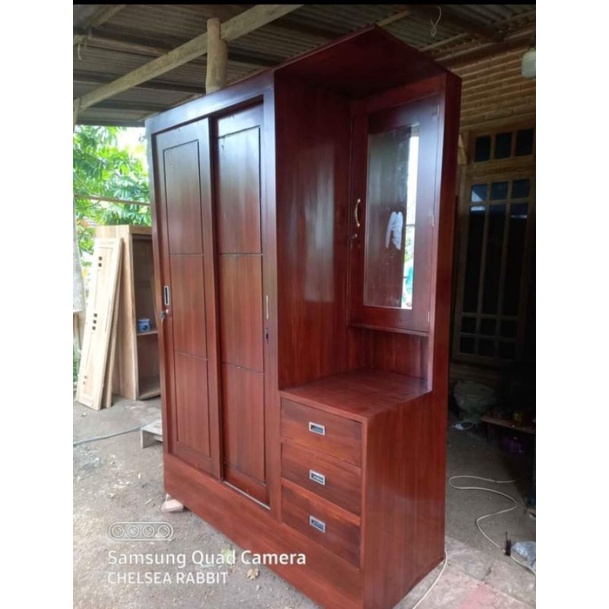 Lemari pintu sleding+Meja rias kayu jati