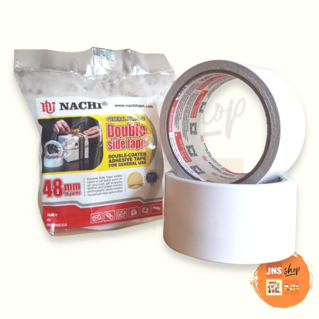 

DOUBLE TAPE 48 MM NACHI 2 Inchi Plakban Bening Solasi Isolasi Murah