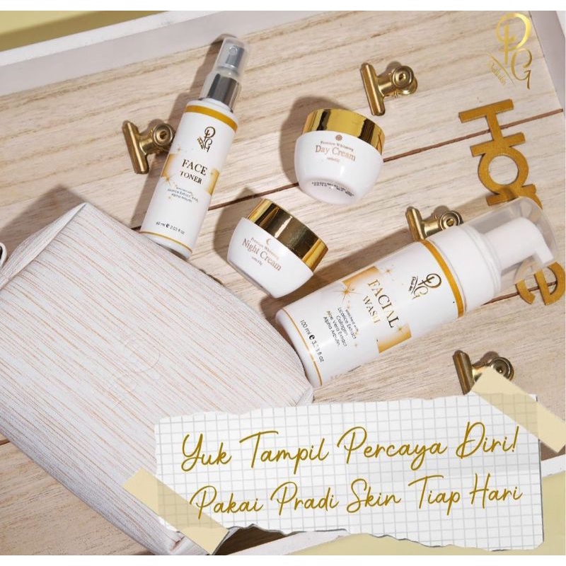 Pradiskin Glow Beauty Paket Wajah Original 100% Paket Wajah Pradiskin Perawatan Wajah Kusam Flek Jer