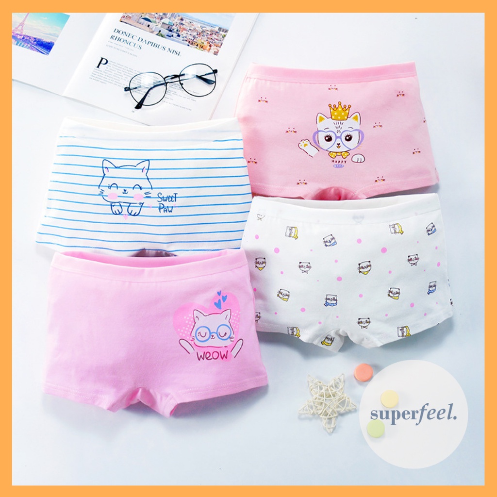 SFL CD BOXER PREMIUM KATUN MURNI ANAK KECIL PEREMPUAN CELANA DALAM NYAMAN BOCAH BALITA TK SD SMP