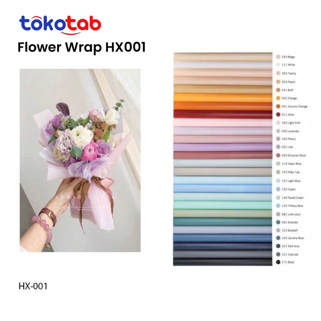 

Tokotab - Flower Wrapping Paper Kertas Buket Bunga Polos Waterproof Fullcolor HX001