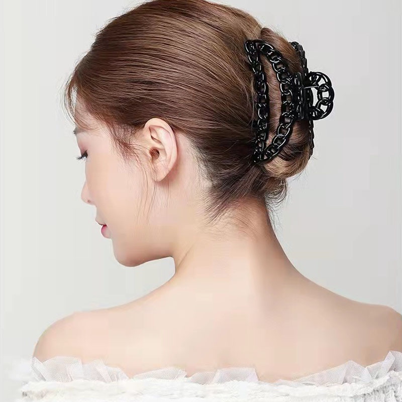 Jepit Rambut Bolong Transparan Gaya Korea - Jedai Salon Retro Import