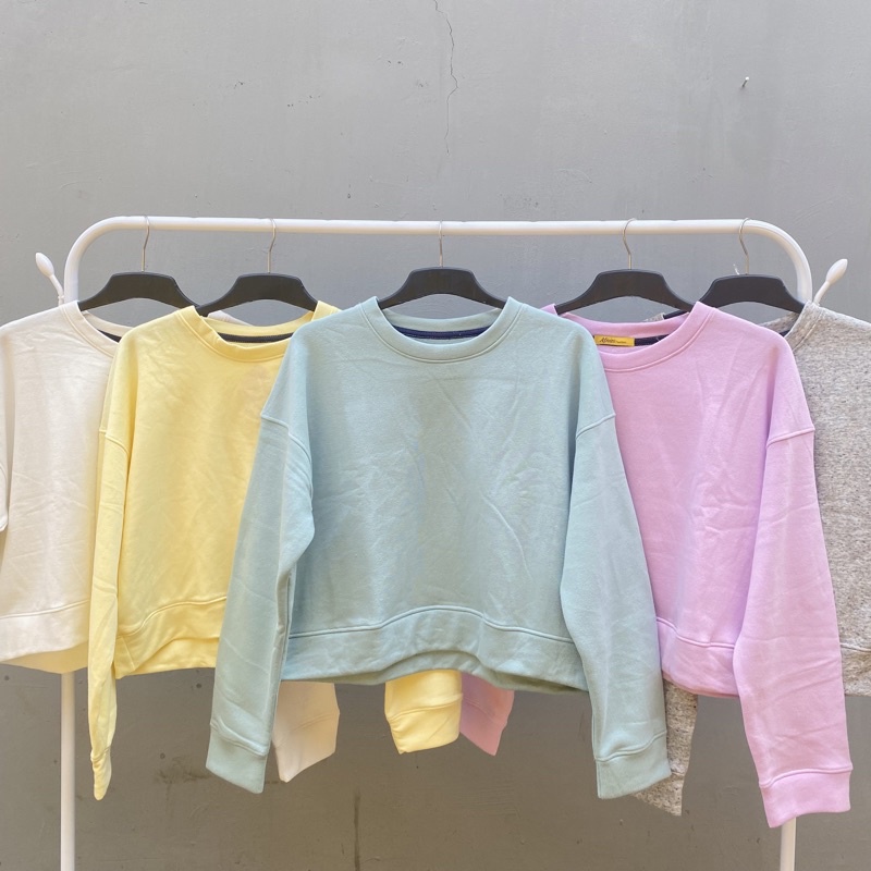 CLAURA SWEATER CROP BASIC OVERSIZE ~ By Fivefourite.wear