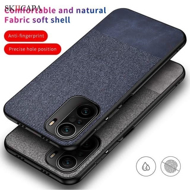 OPPO RENO 6 4G/5G COVER FABRIC DENIM CASE SOFTCASE SILIKON SOFT CASE - Hitam