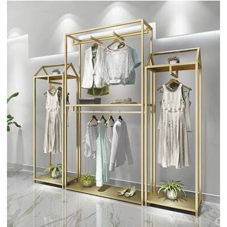 show case toko store branding shop cafe hanger rak baju gantungan multifungsi custom etalase panjang