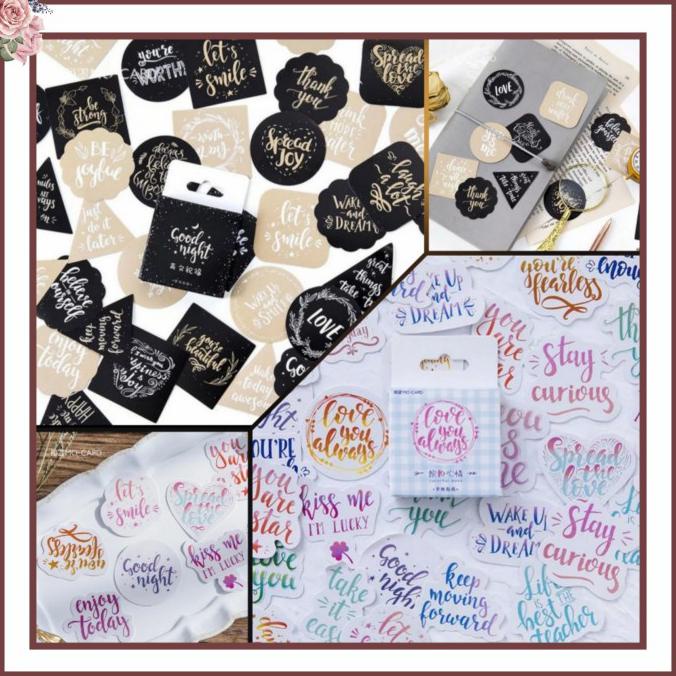 

Terlaris 45Pcs Stiker Words, Greetings, Etc For Bujo Journal Scrapbook #Not134 - Putih Bagus
