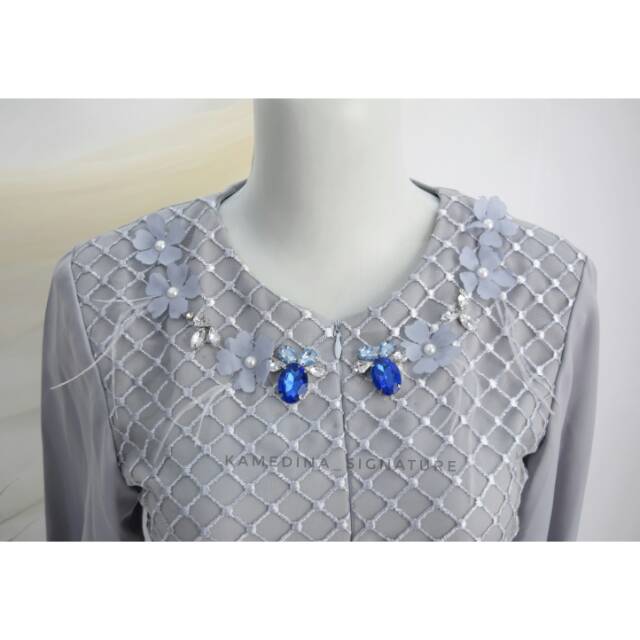 baju pesta mix tulle tunik broklat blouse atasan wanita