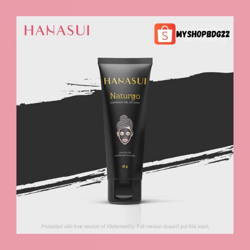 HANASUI NATURGO PEEL OFF MASK BLACK - TUBE 60Gr