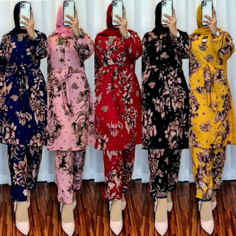 ONE SET PIPIN BUNGA BUSUI MEWAH PUSAT GROSIR BAJU WANITA TERMURAH MEDAN