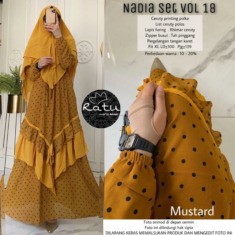 NADIA SET | KHIMAR CERUTY BUSUI FRIENDLY VOL 18 BY RATU