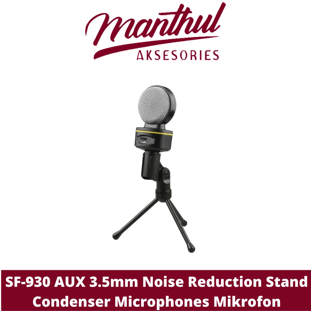 SF-930 AUX 3.5mm Noise Reduction Stand Condenser Microphones Mikrofon