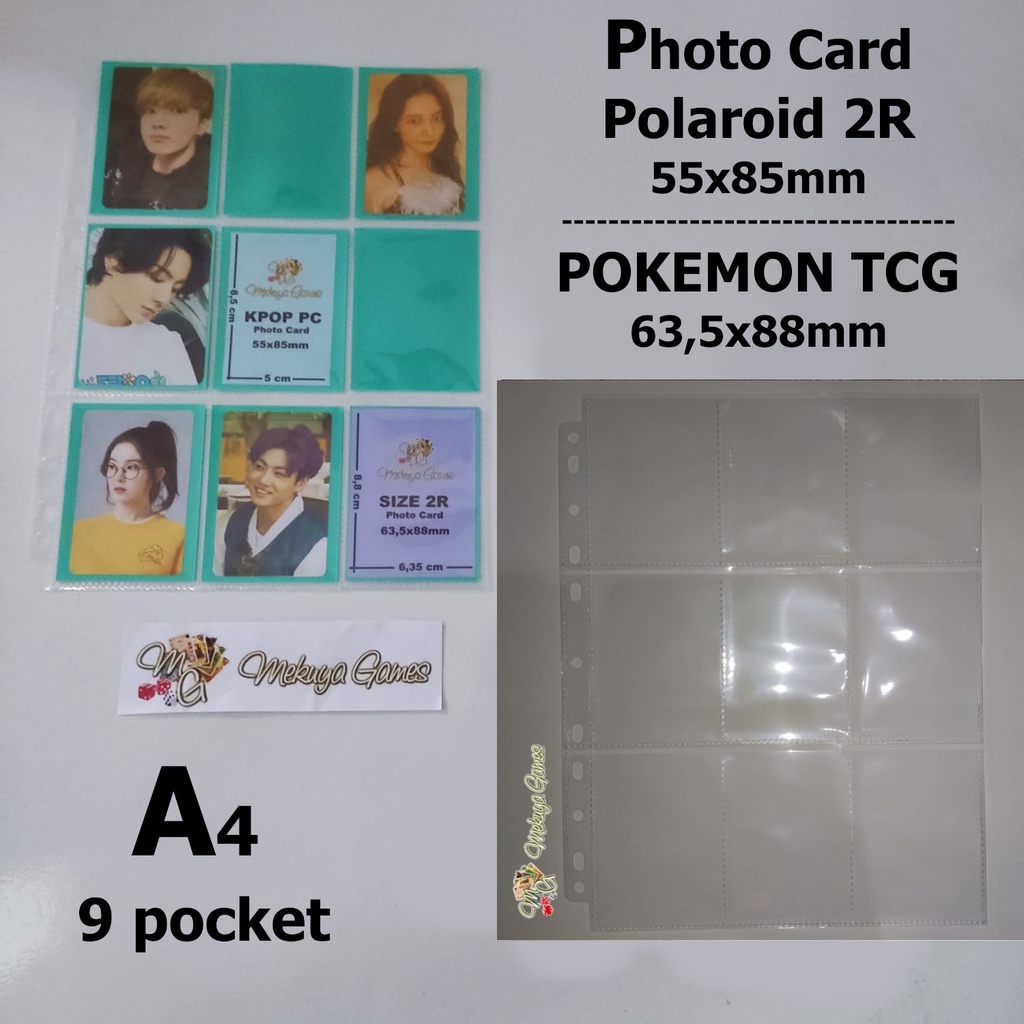 

Sultan 9p A4 100micron Sleeve Page 67x92mm Pokemon Magic KPop PC Sport Card