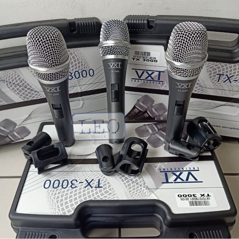 MIK VXT TX 3000 TX3000 MICROPHONE 3 MIC KABEL ORIGINAL