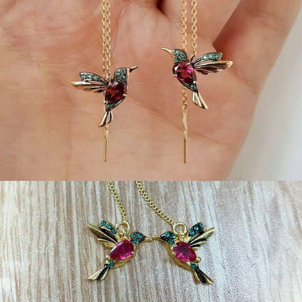 Suyo Hummingbird Stud Fashion Perhiasan Cantik Elegan