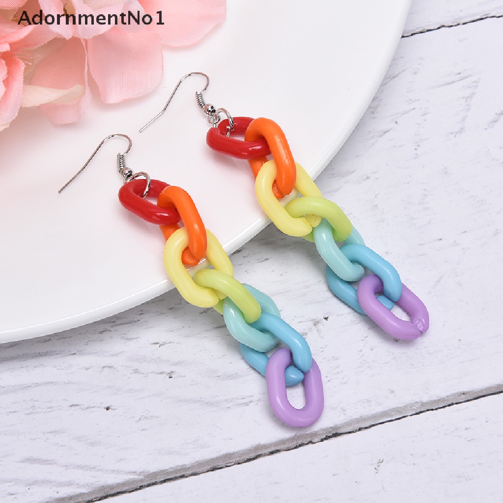 (AdornmentNo1) Anting Tusuk Gantung Statement Wanita Bahan Akrilik Warna Warni Untuk Hadiah