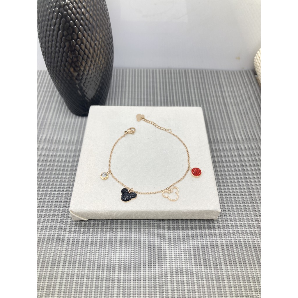 [NOIN] Gelang Fashion Wanita TItanium Anti Karat Anti luntur Gold &amp; rosegold GLT-014