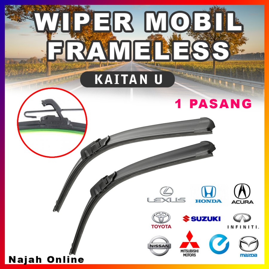 Wiper Suzuki Baleno Hatchback 2017 Wiper Mobil Frameless