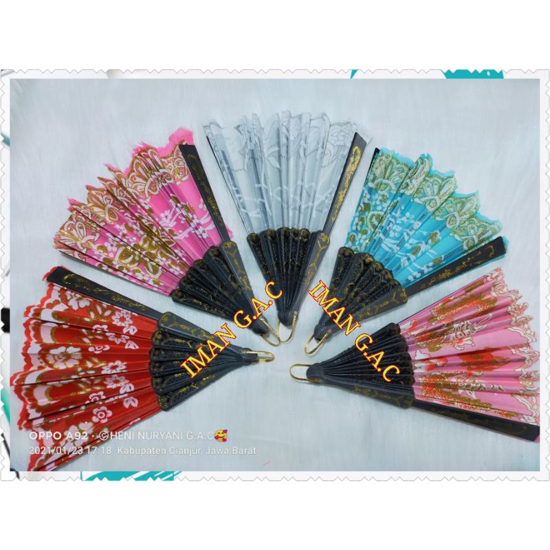 kipas jepang.kipas genggam lipat motif.kipas sepanyol
