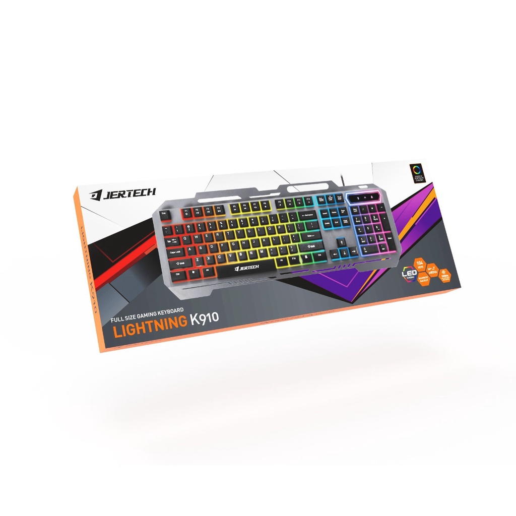 Keyboard Gaming K910 Lightning Keyboard Full Size Full LED Backlight - XOBOX