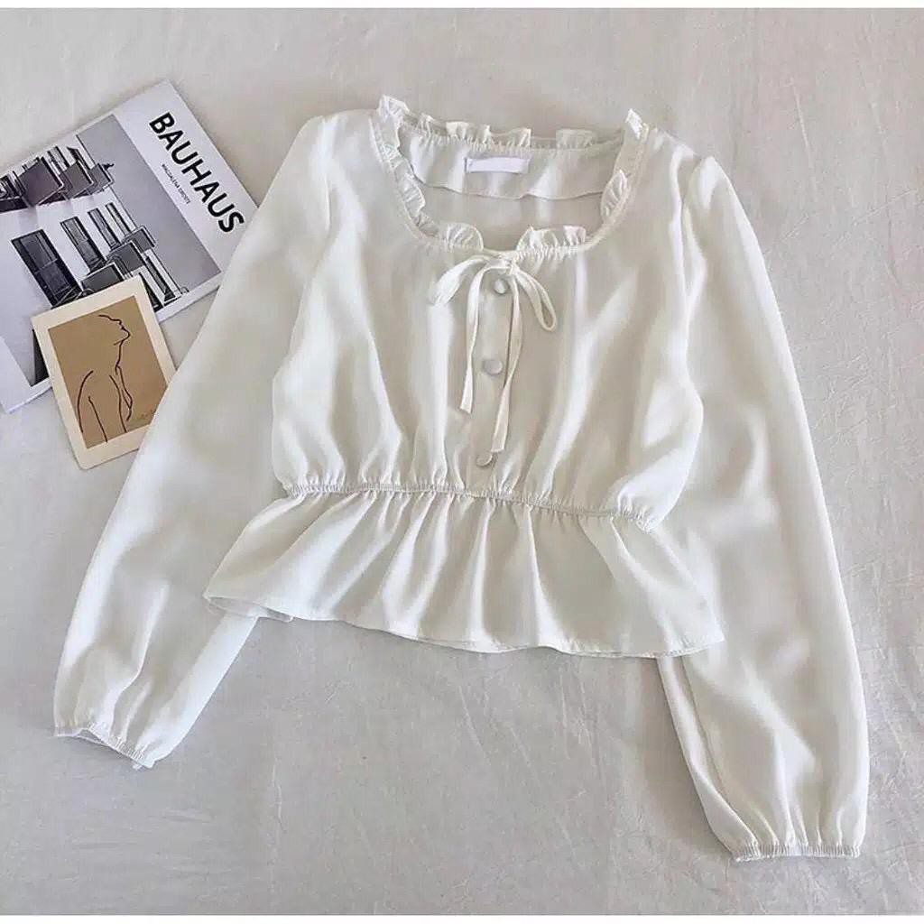 1KG MUAT 5PCS | MIKELA BLOUSE SHIRT TOP RUFFLE TALI HITS OOTD SELEBGRAM FASHION GROSIR MURAH WANITA