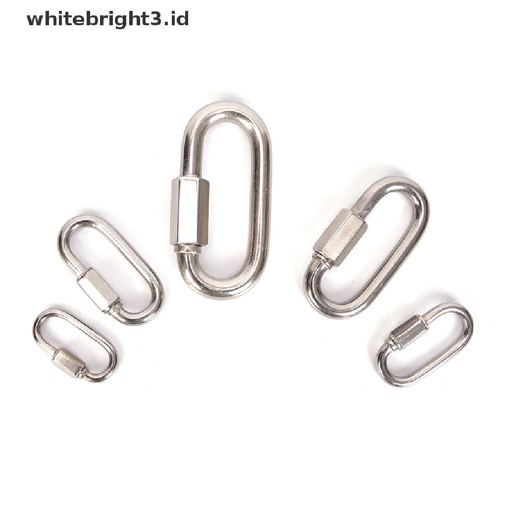 (whitebright3.id) Carabiner Bahan Stainless Steel Untuk Panjat Tebing