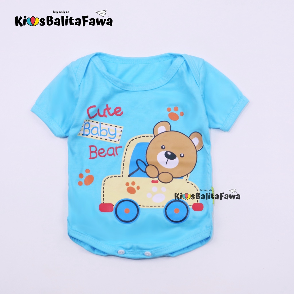 Jumper Cattel Baby New Born 0-6 Bulan / Jumpsuit Lengan Pendek Bayi Perempuan Baju Karakter Import