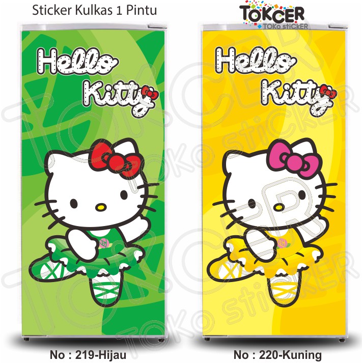 Stiker Kulkas 1 Pintu dan 2 Pintu Hello Kitty