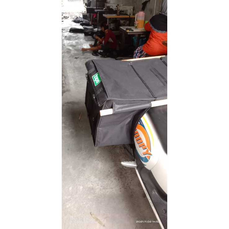 TPOS Tas Motor Anti Air Tebal Kuat Tas Obrok Pos Kurir Keranjang Motor Kecil