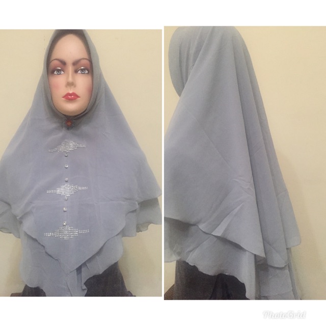 Hijab khimar payet 2 layer