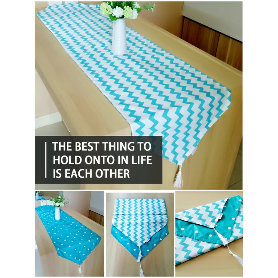Taplak Meja Tamu Set Atau Taplak Meja Makan Set Motif Chevron Tosca | Taplak Meja Minimalis Modern