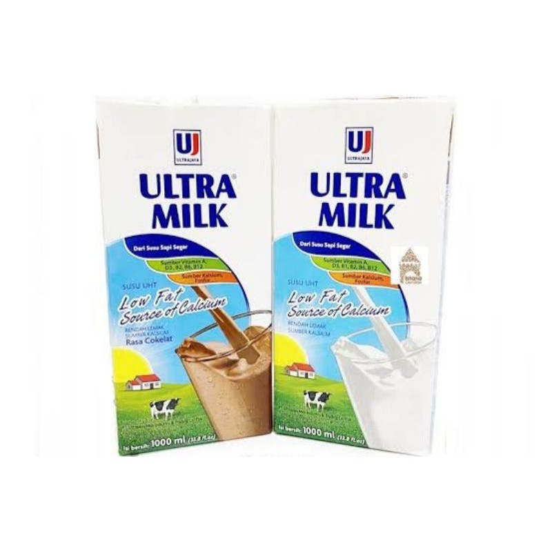 surabaya ecer susu uht ultra low fat 1L putih coklat